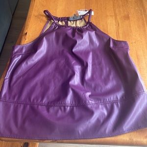 Anthropologie Sunday in Brooklyn Faux Leather Top